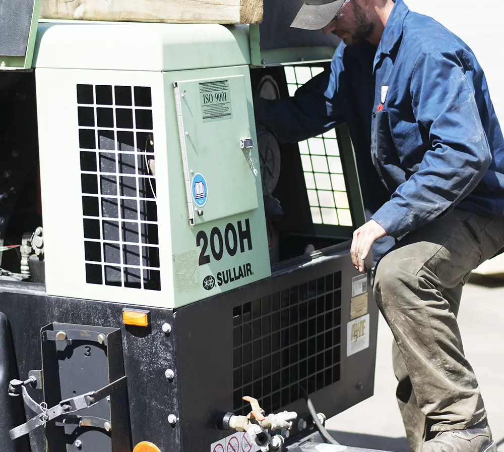 portable diesel air compressor service